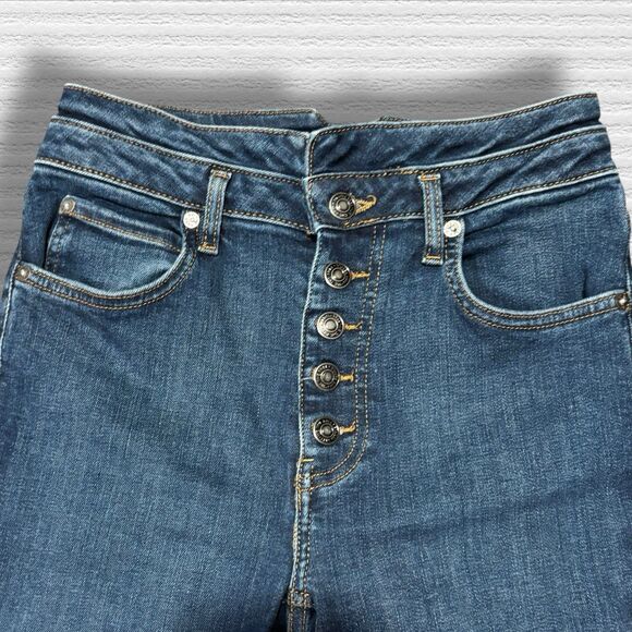 We The Free by Free People Button Fly Skinny Jeans Dark Wash Size 27 High Rise - Picture 9 of 9